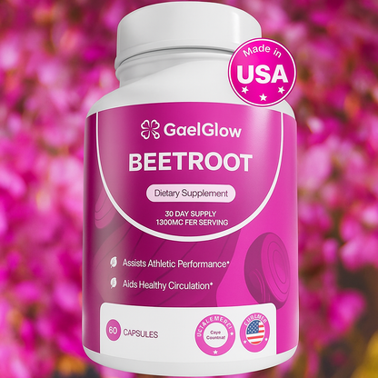 GaelGlow ®Organic Beetroot Capsules (1300mg)