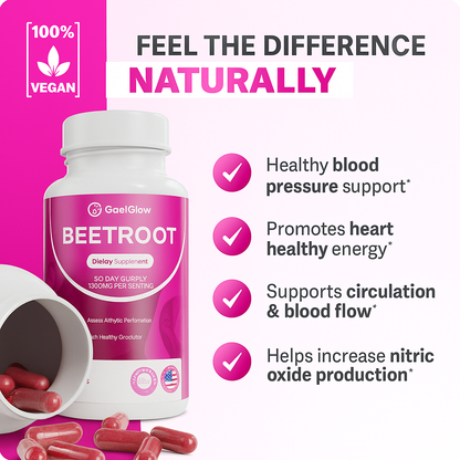 GaelGlow ®Organic Beetroot Capsules (1300mg)
